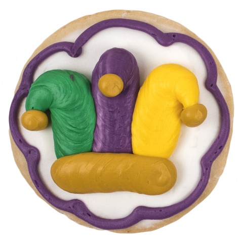 Holiday Decorated Cookie- Mardi Gras Crown